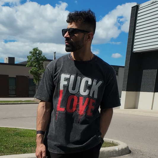 F*CK LOVE” x “TRUST MONEY” Heavyweight Tee – Okaan Collective