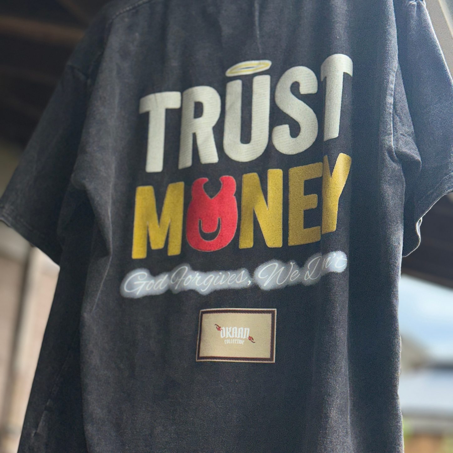 F*CK LOVE” x “TRUST MONEY” Heavyweight Tee – Okaan Collective